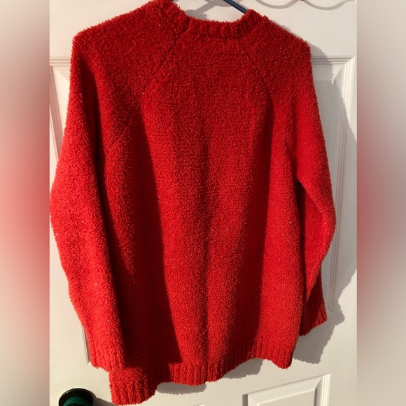 Poof! Red Sweater with Gold Sequin Antlers - Picture 4 of 4